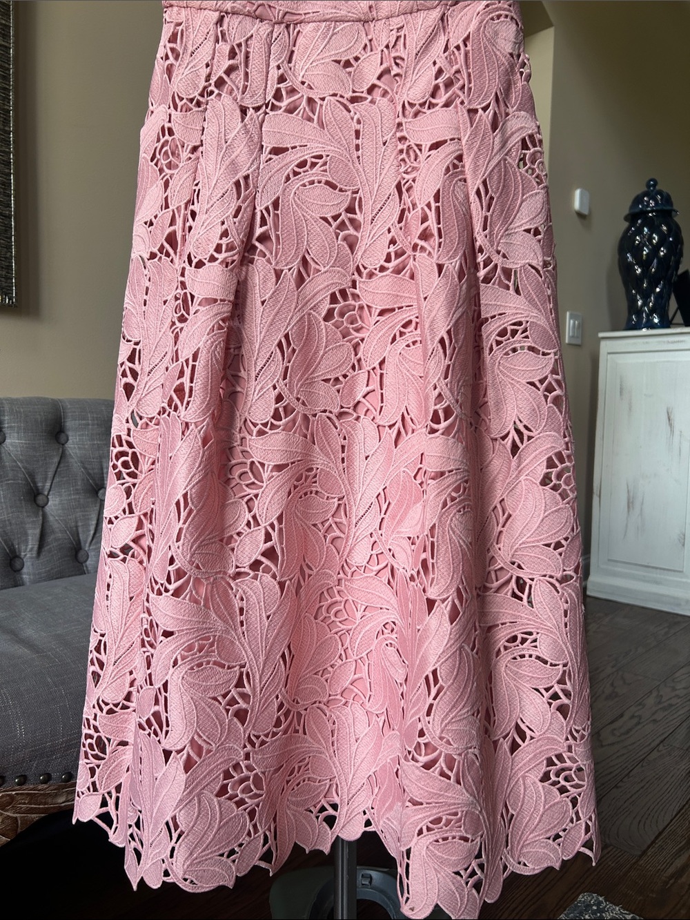 Antonio Melani Quinta Dress Pink Floral Lace Midi Dress NWT Size 2 - Picture 4 of 10